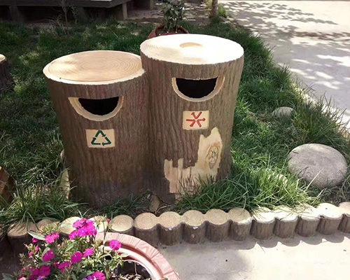 水泥垃圾桶案例